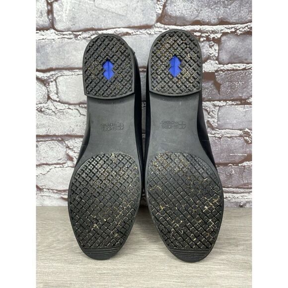 Shoes For Crews 55315 Reese Black Leather Work Slip Flats Women Sz 11M US/43EU - Picture 6 of 16